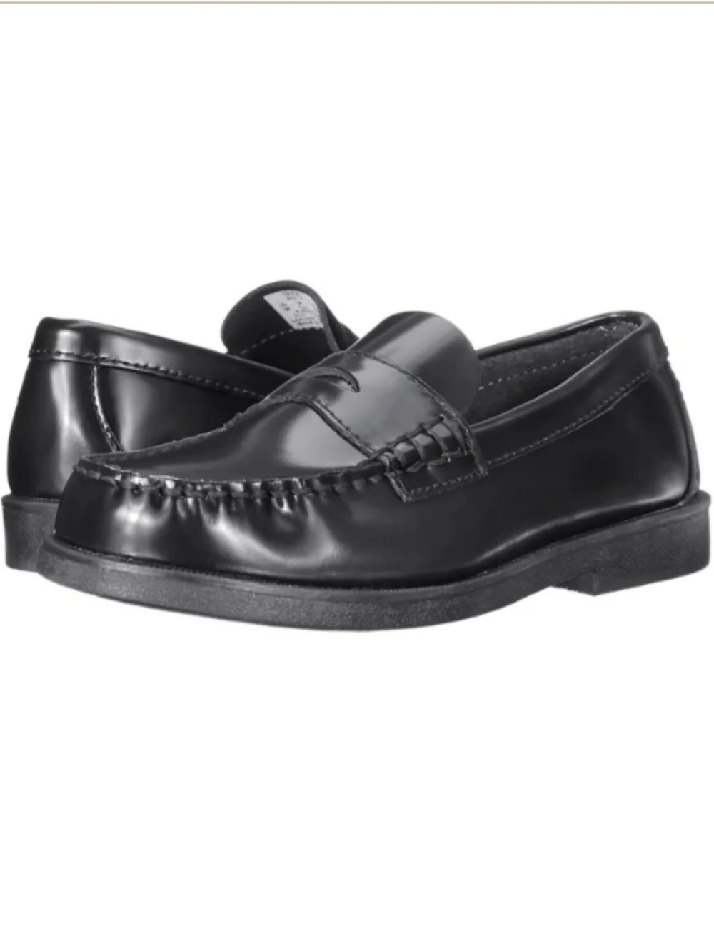 Sperry Colton Penny Loafers Boys 13.5 Black Leather School Uniform Dress Shoes